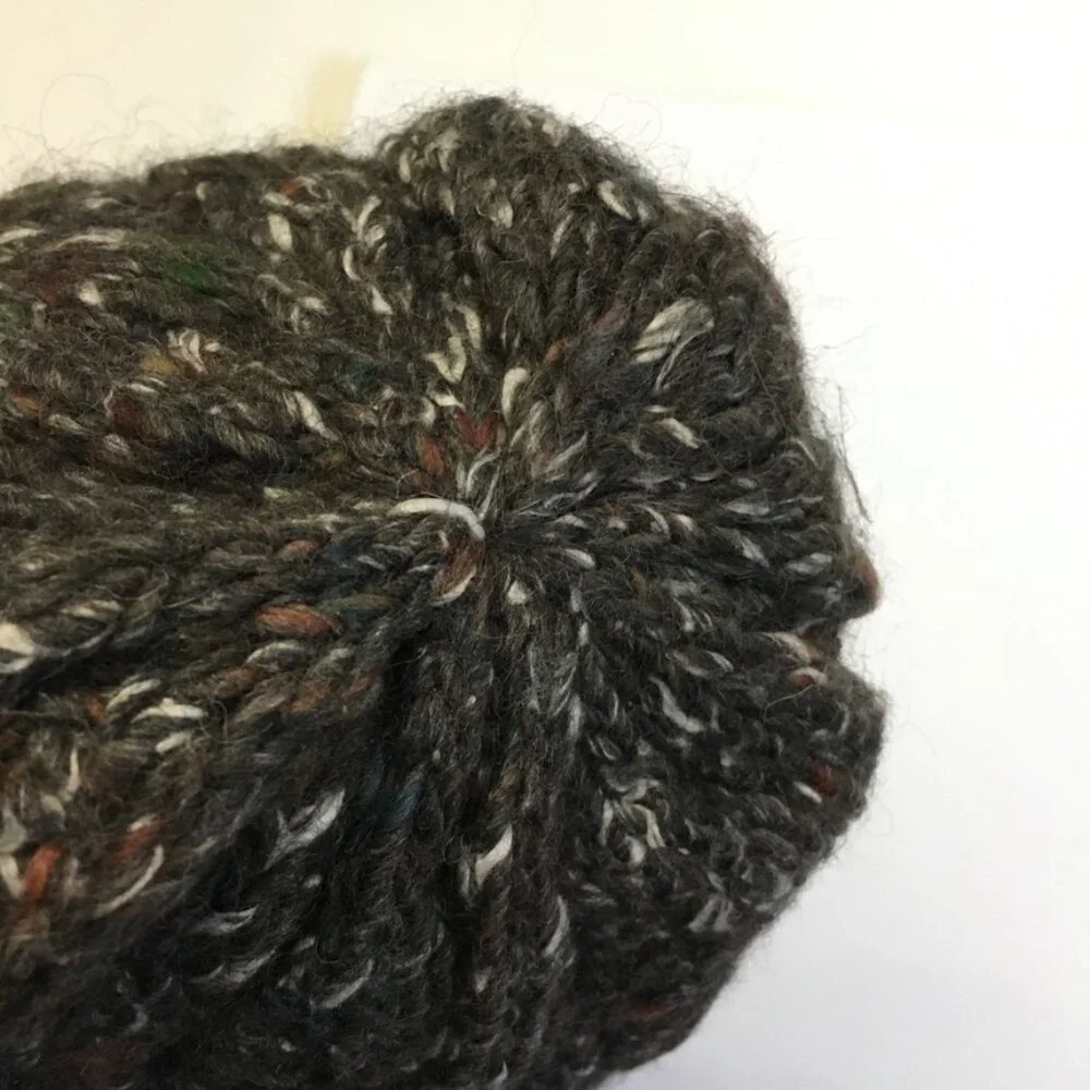 INTERMIX Italian Yan Womens Beanie Brown Multi-Color Wool Silk Blend One Size - Picture 11 of 12